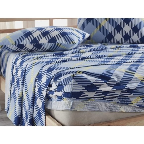 New Flannel Collection-100% Cotton Bed Sheet Set, 2 Sides Brushed for Ex… - Picture 6 of 9